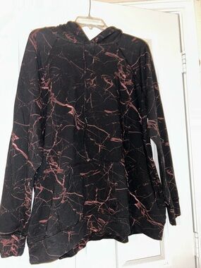 torrid Black Hoodie with Marble Accents